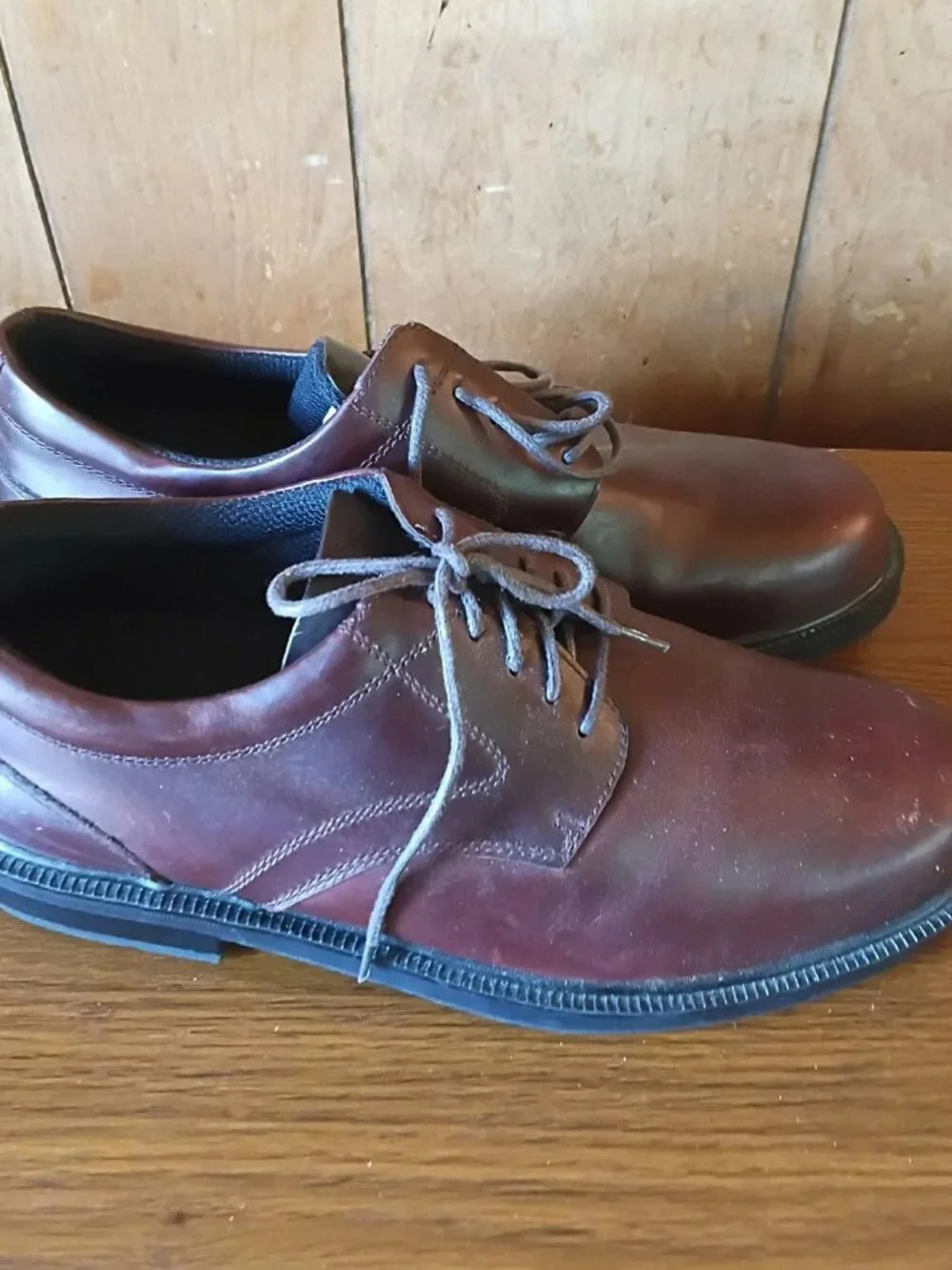 Easy Spirit Men's Brown Oxford Dress Shoes Genuine Leather Size 9.5M Lace Up